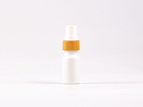 Weissglasflasche 10 ml - Zerstäuber Bambus